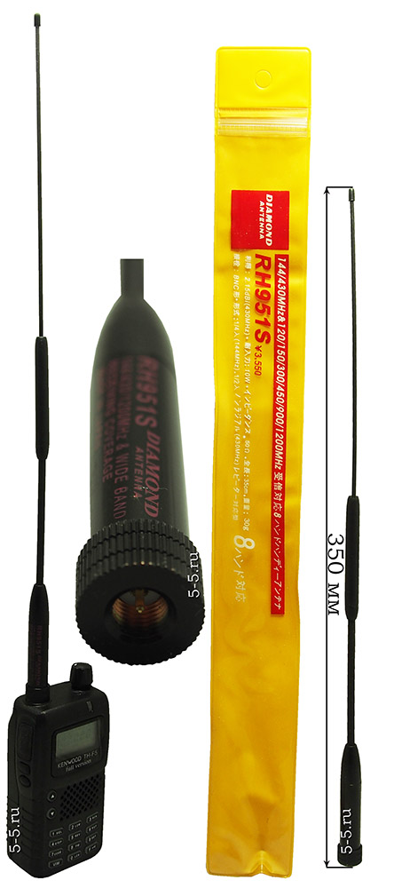 ������� ������ ������ ���������������� 2.15 �� 144/430 (120/150/300/450/900/1200)  ��� Diamond RH951S (350 ��.) ������ SMA-���� (Kenwood TH-F5,TH-X3,TK-UVF8)