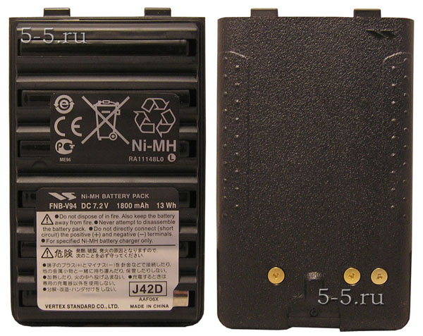 FNB-V94 Ni-Mh 1800 ��� - ����������� ��� ����� Vertex 160/180/417FT-60R/FT-277R