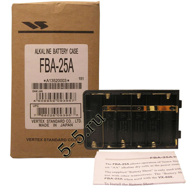 ����� ��� ������� � ������������� Vertex Standard / Yaesu FBA-25A